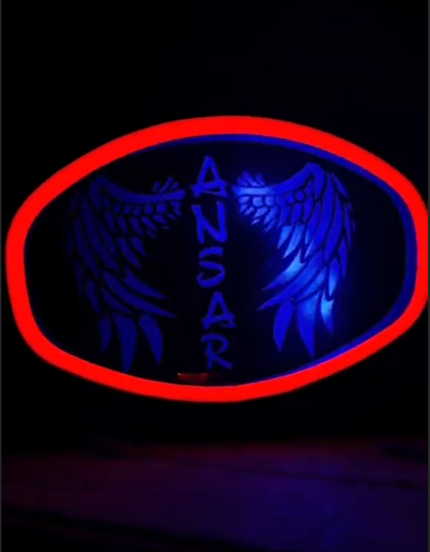 Custom name backlights Devil Wings Styles